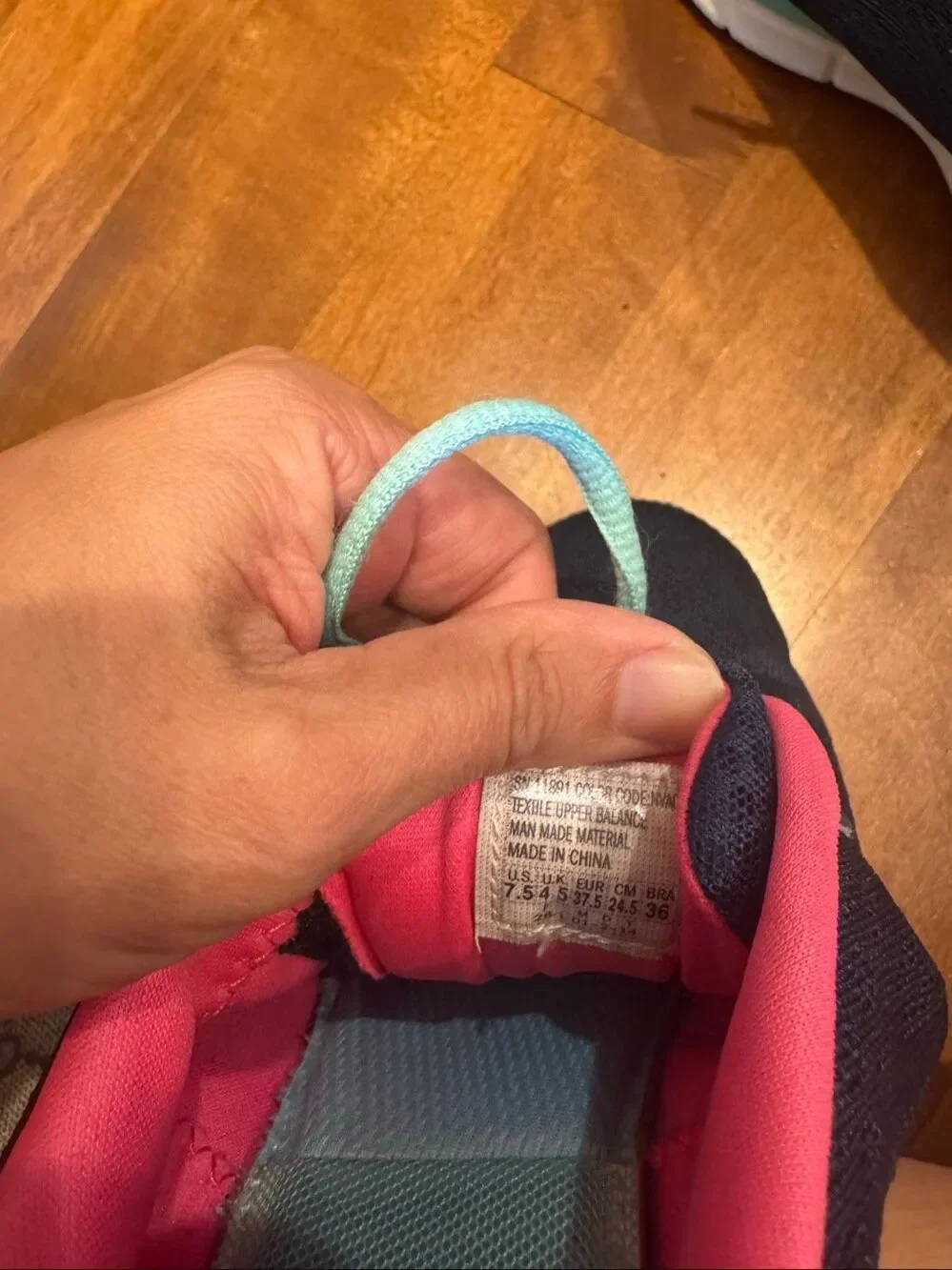Skechers Equalizer Womens 7.5 Navy Pink Aqua Gel Top Memory Foam Sneakers 11892